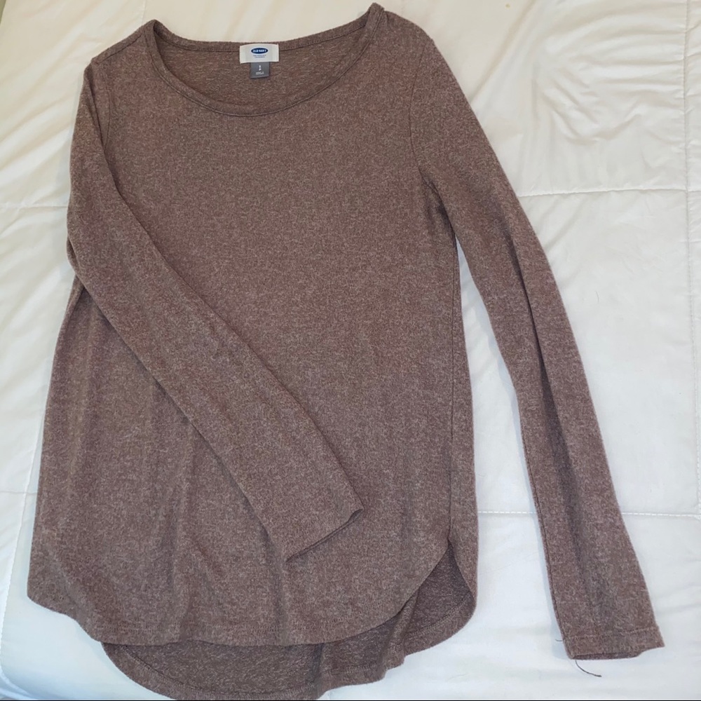 Tan fleece long sleeve shirt